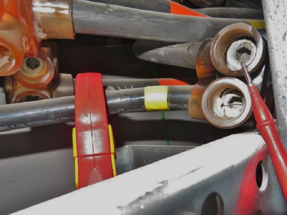 Cable lug termination inspection