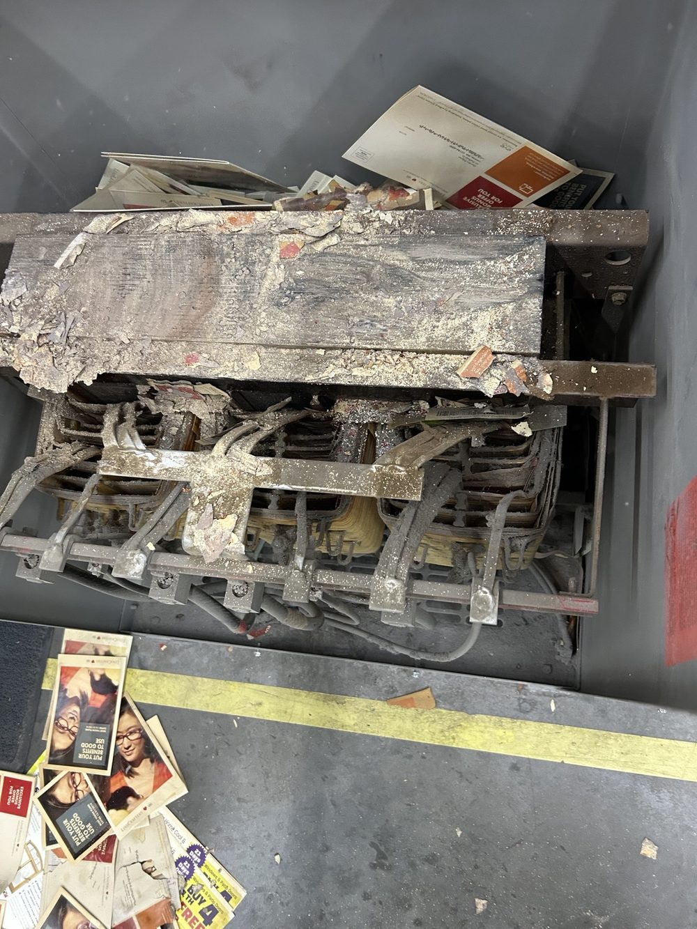 Deteriorated electrical switchgear
